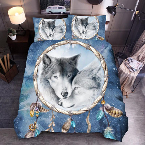 Housse de Couette Loup Gris